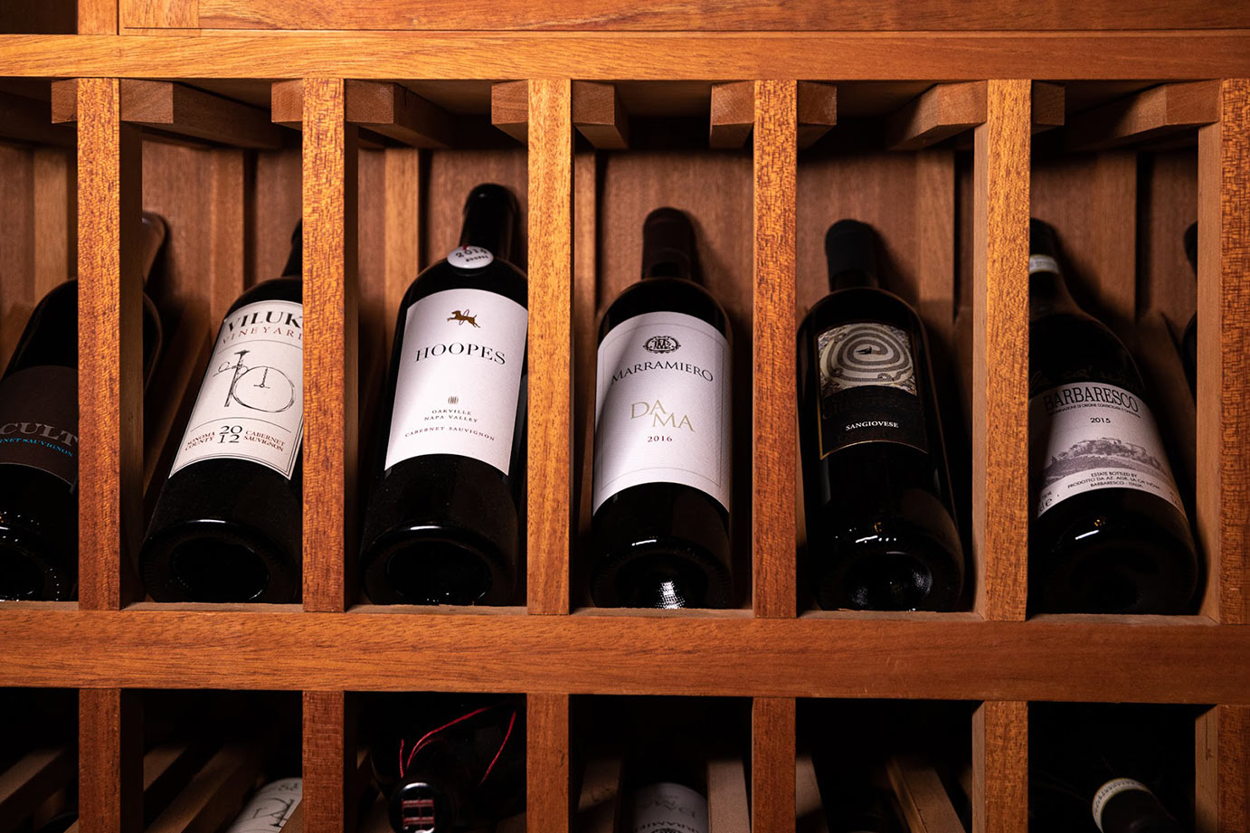 wine bottles shelf