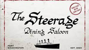The Steerage Dining Saloon logo scroll