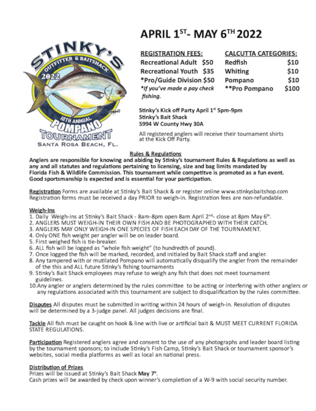 Rules and Regulations of Pompano Tournament