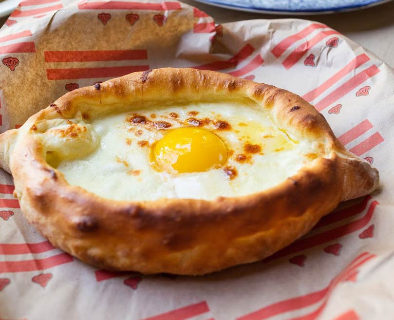 Fried egg in pastry