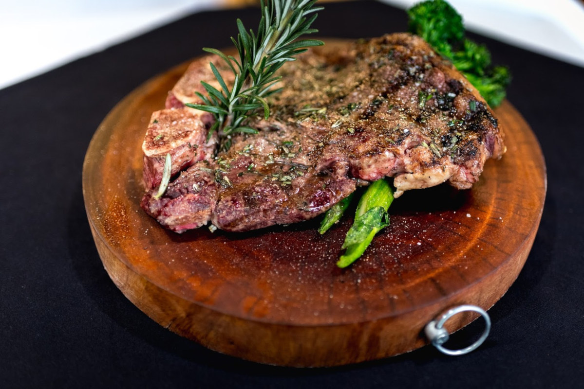 Steak with rosemary