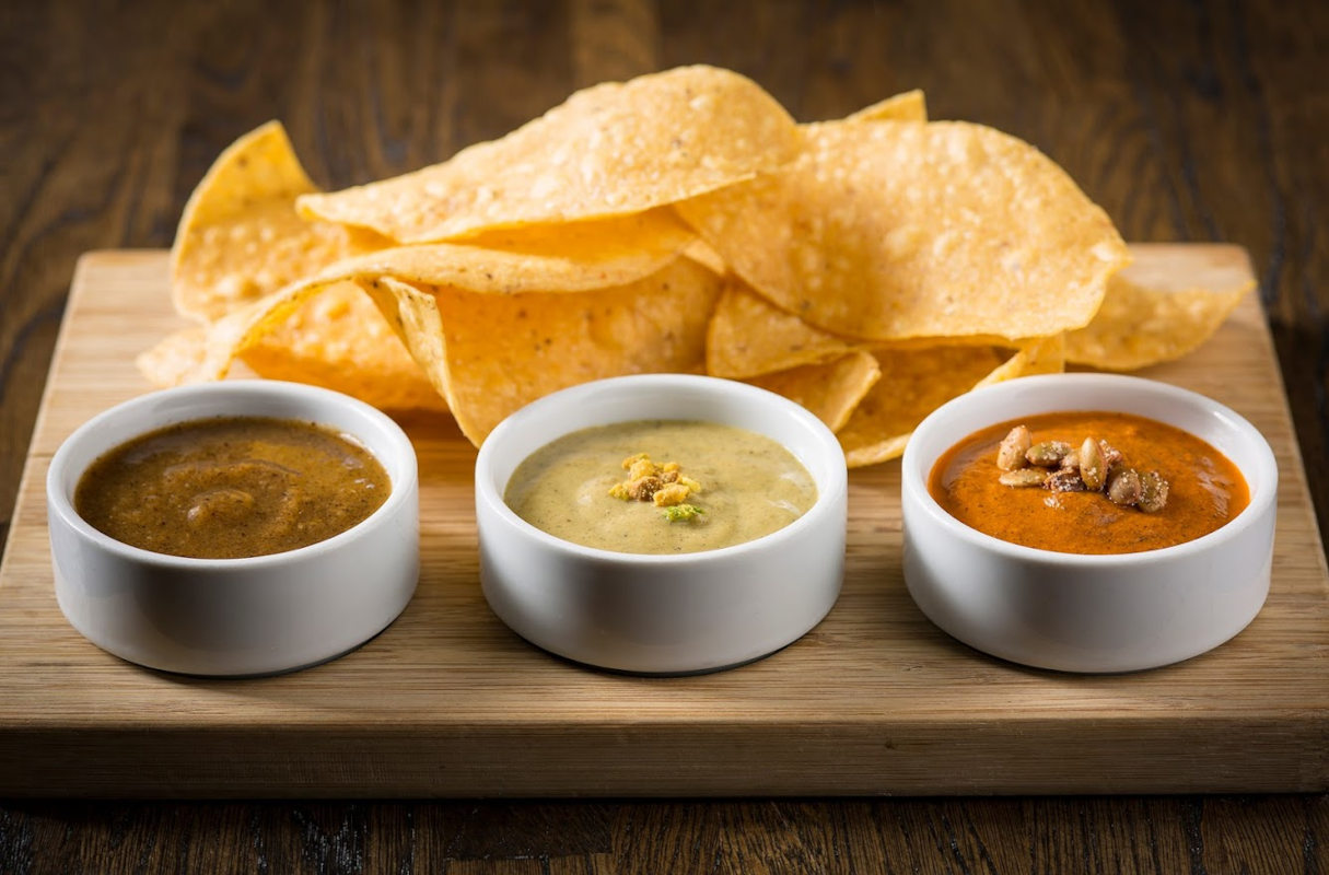 Snacks and three dips
