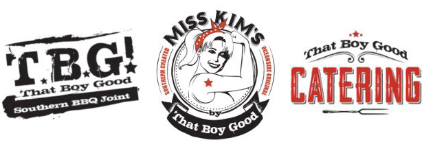 Miss Kim's - By That Boy Good logo scroll