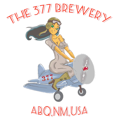 The 377 Brewery logo scroll
