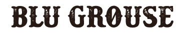 The Blu Grouse logo scroll