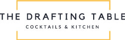 The Drafting Table Cocktails & Kitchen logo scroll