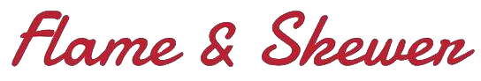 Flame and Skewer logo scroll