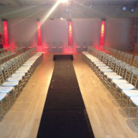 The officer's club chair row with walking runway