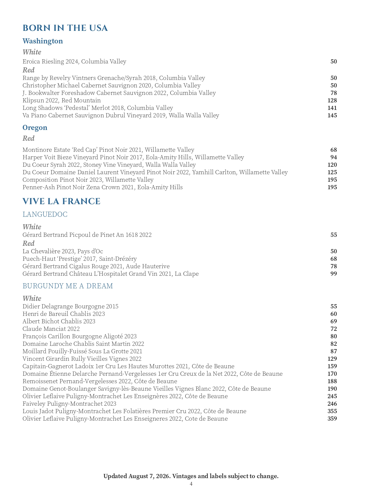 Menu 5