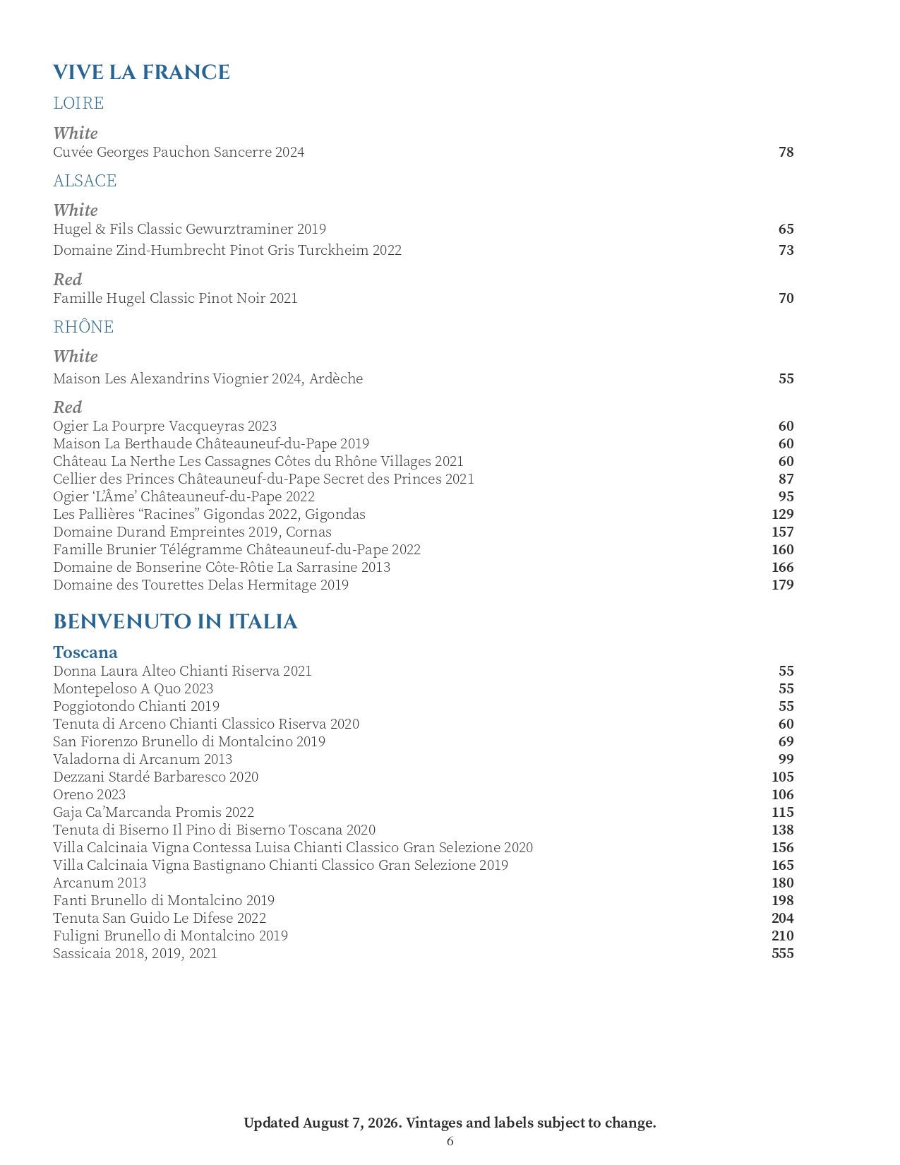 Menu 7