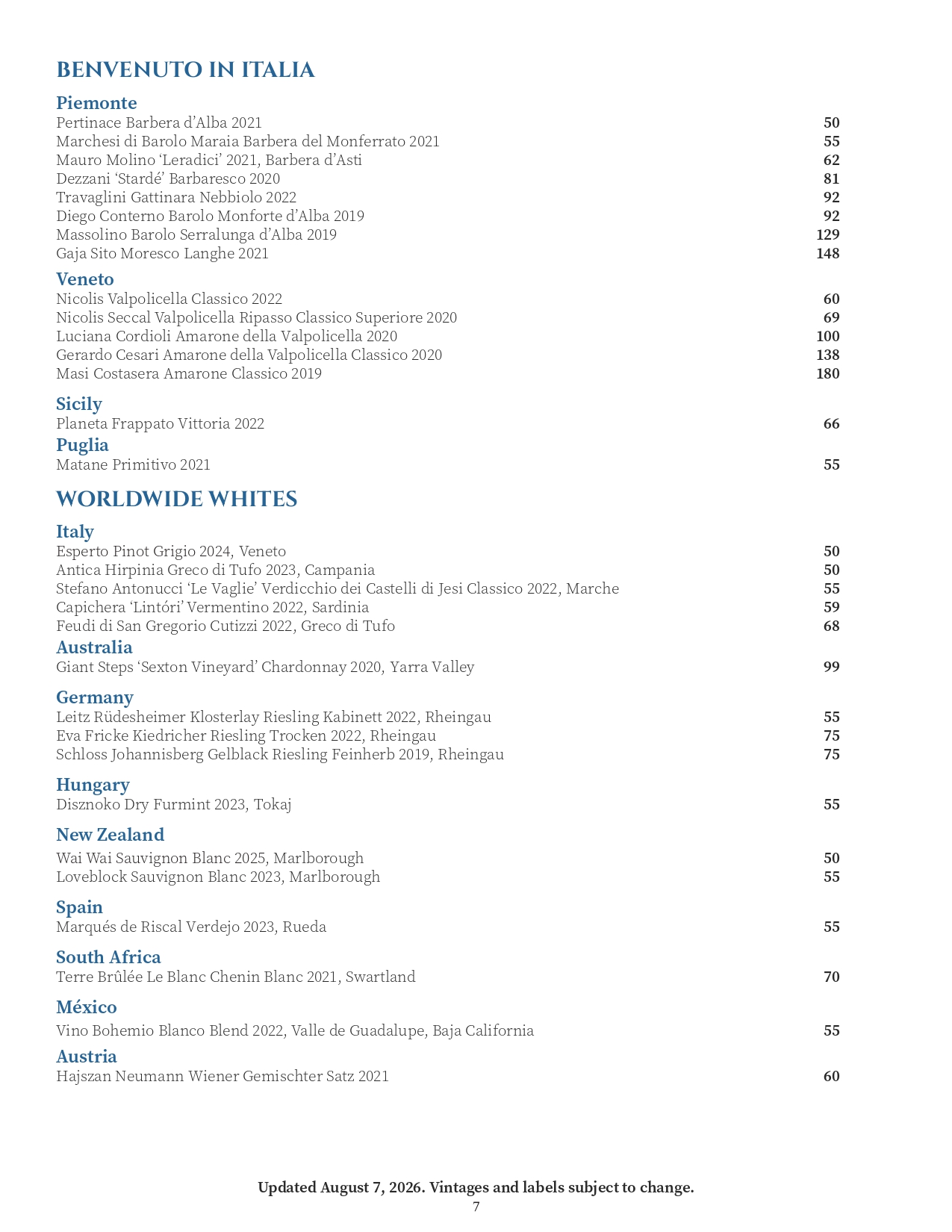 Menu 8