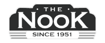 The Nook logo scroll