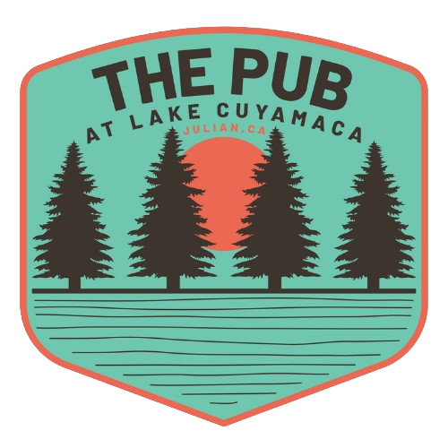 Pub at Lake Cuyamaca logo top - homepage link