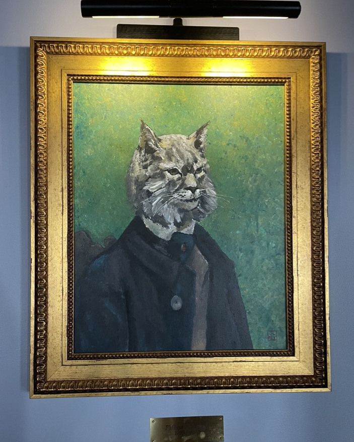 Cat in a Royal suit painting