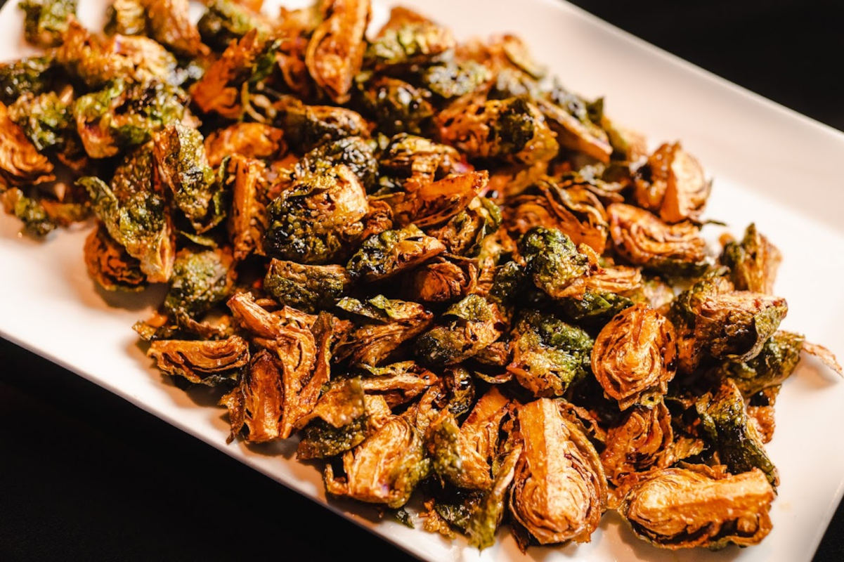 Flash Fried Purple Brussels Sprouts
