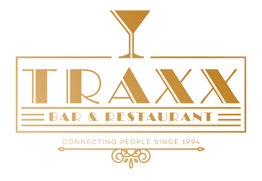 Traxx Restaurant & Bar logo scroll