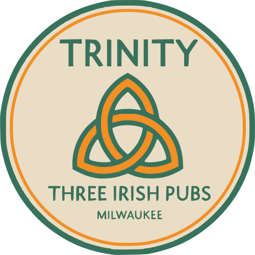 Trinity Three Irish Pubs logo scroll