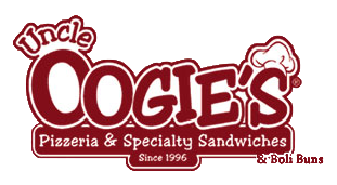 Uncle Oogie's Pizza logo scroll