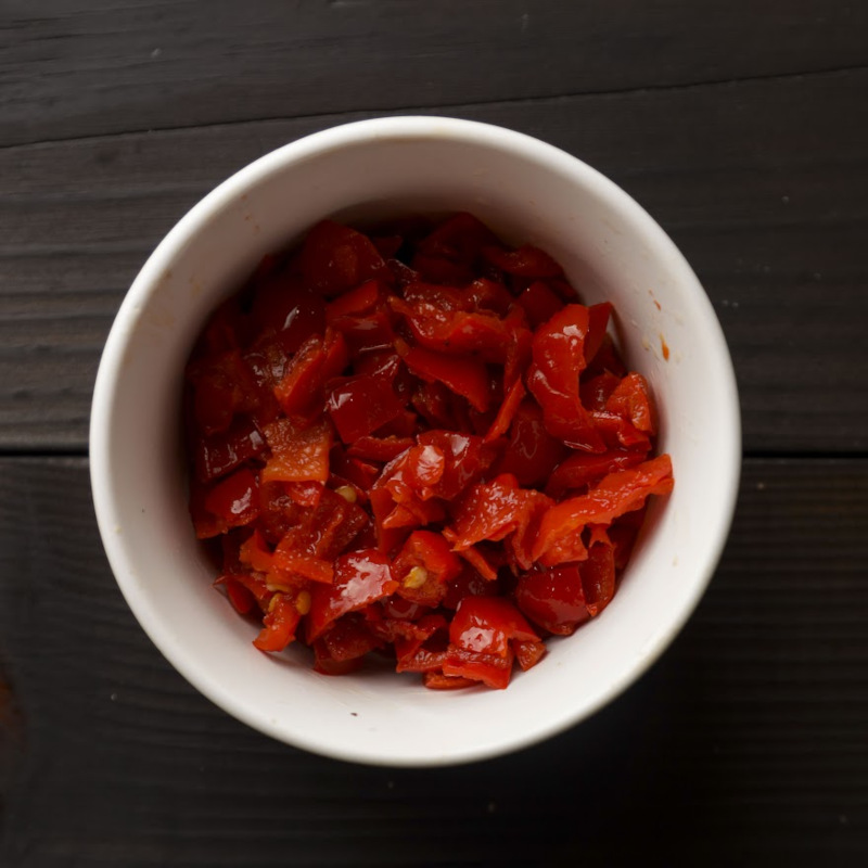 Red peppers, side dish