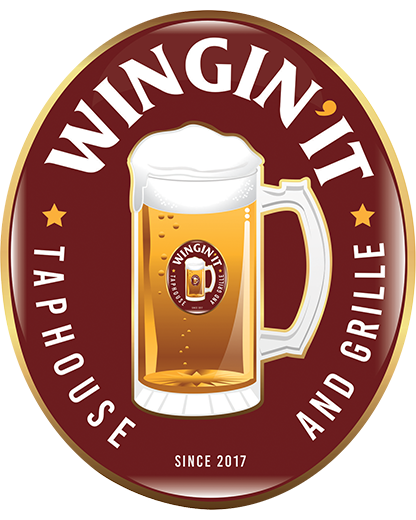 Wingin' it Bar and Grille logo scroll