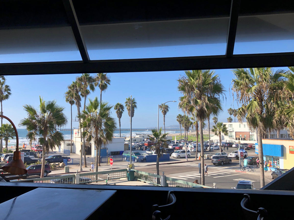 View of the pier from the restaurant