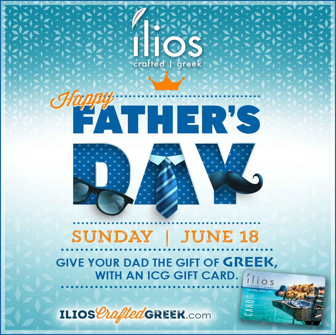 Father's Day flyer for Ilios Crafted restaurant