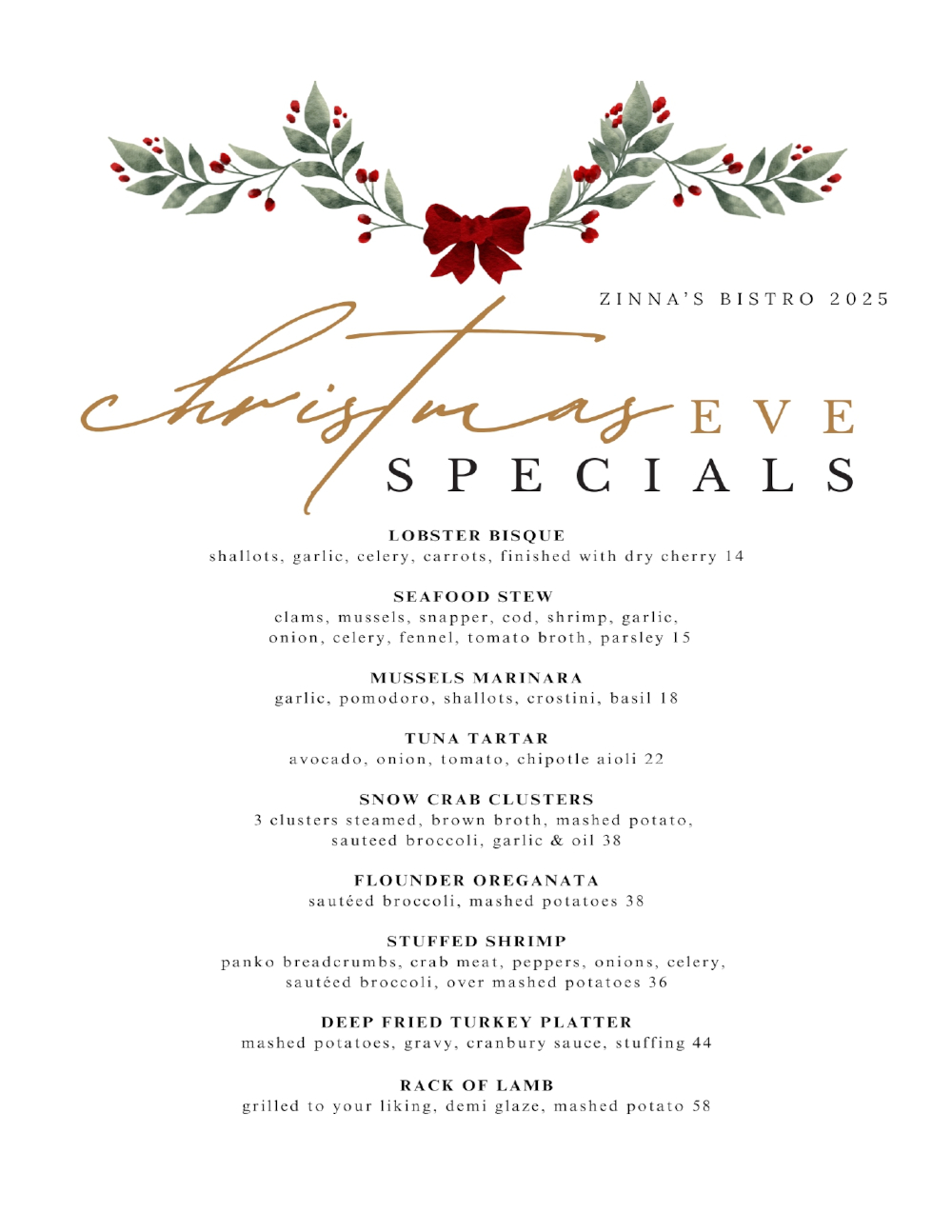 Christmas Eve Specials