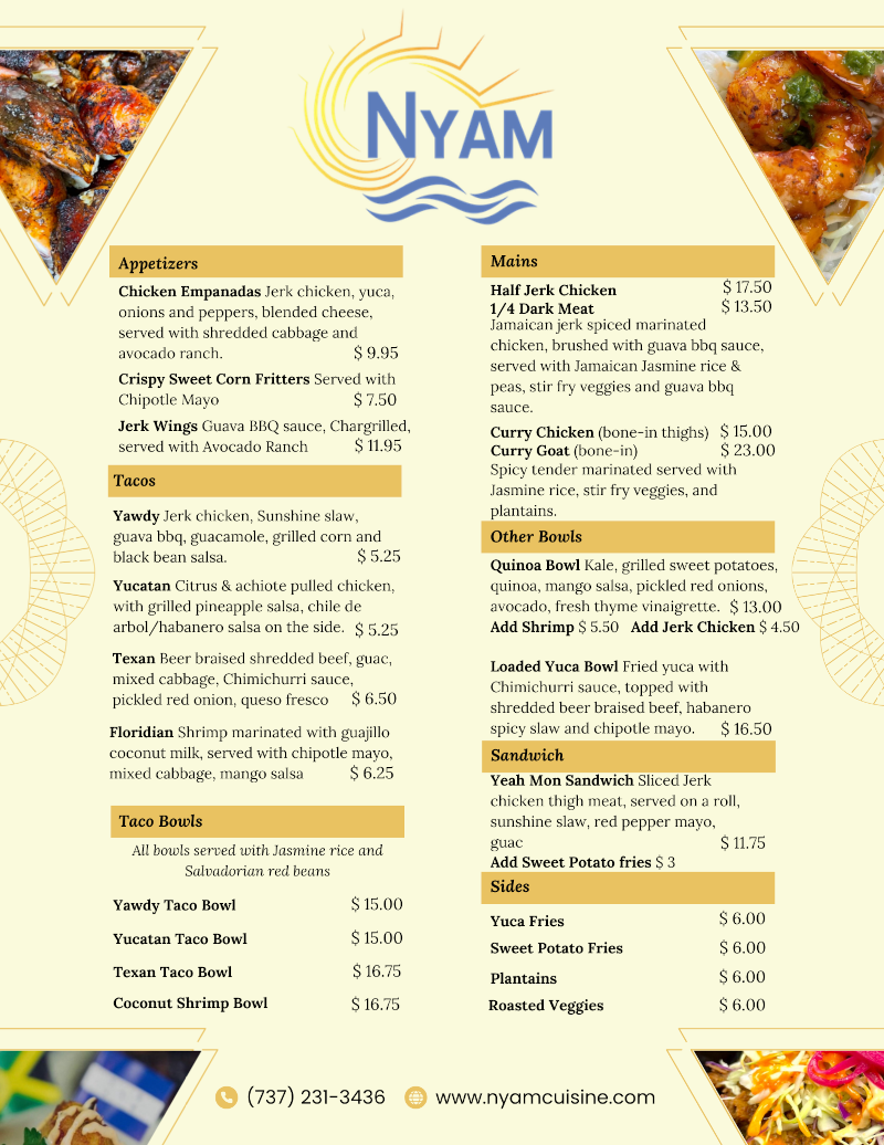 Nyam Menu