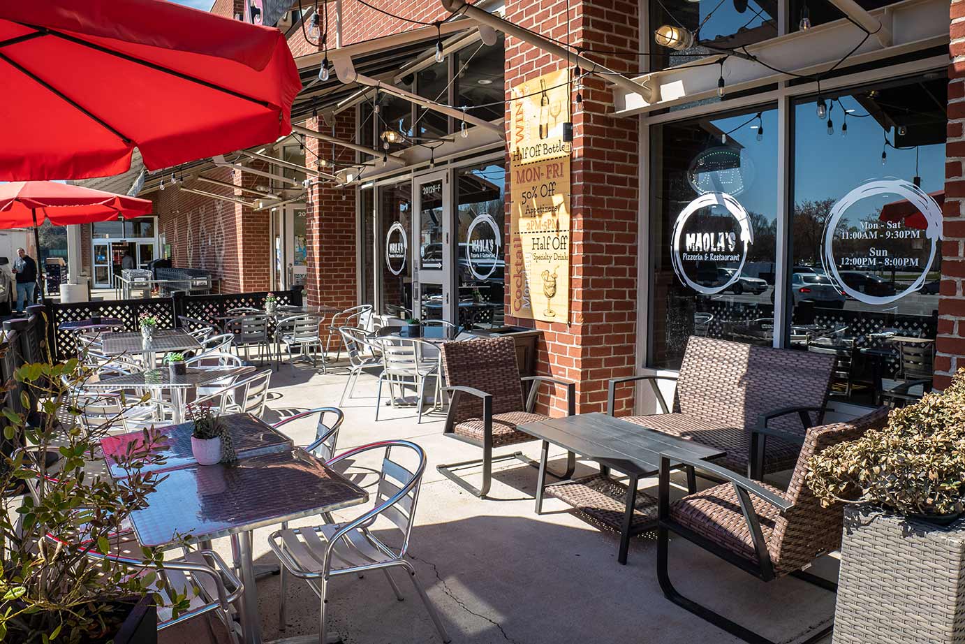 outdoor seating area