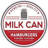 Milk Can Hamburgers & Frozen Custard logo top