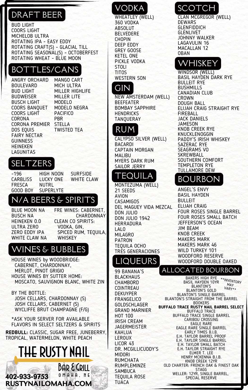 Drink Menu