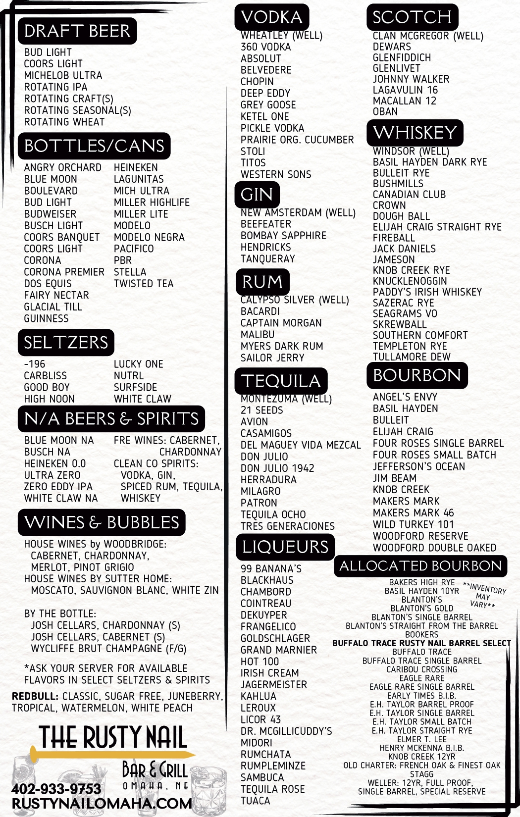 Drink Menu