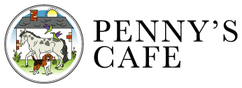 Penny's Cafe logo scroll