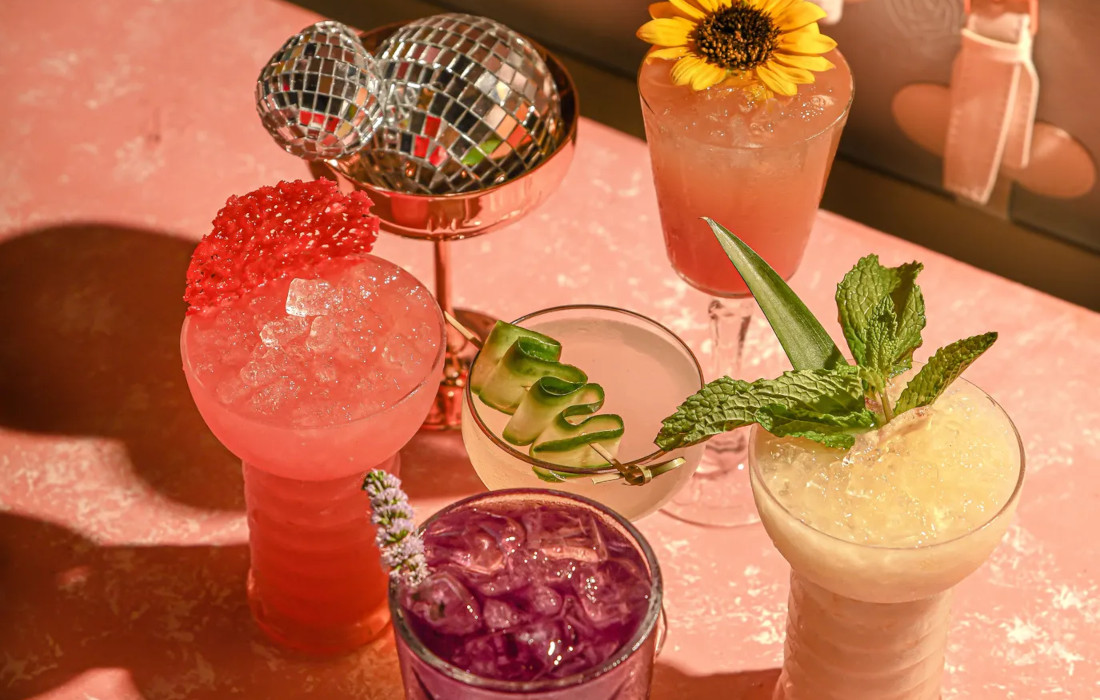 Different kinds of cocktails.