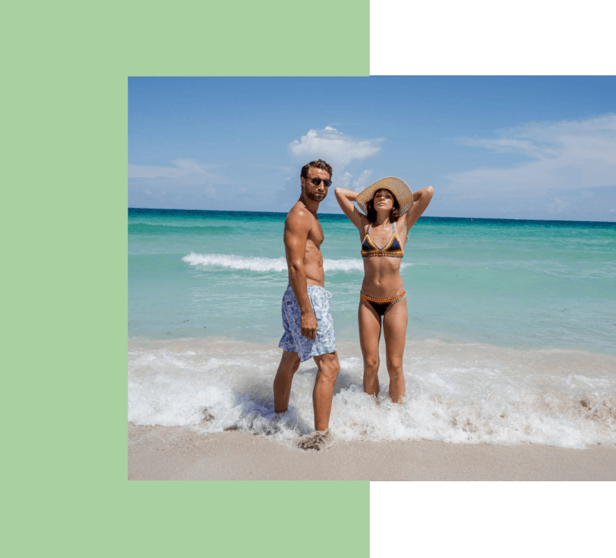 Man and woman on the beach
