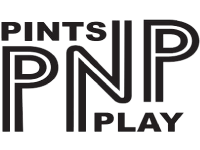 Pints and Play logo scroll