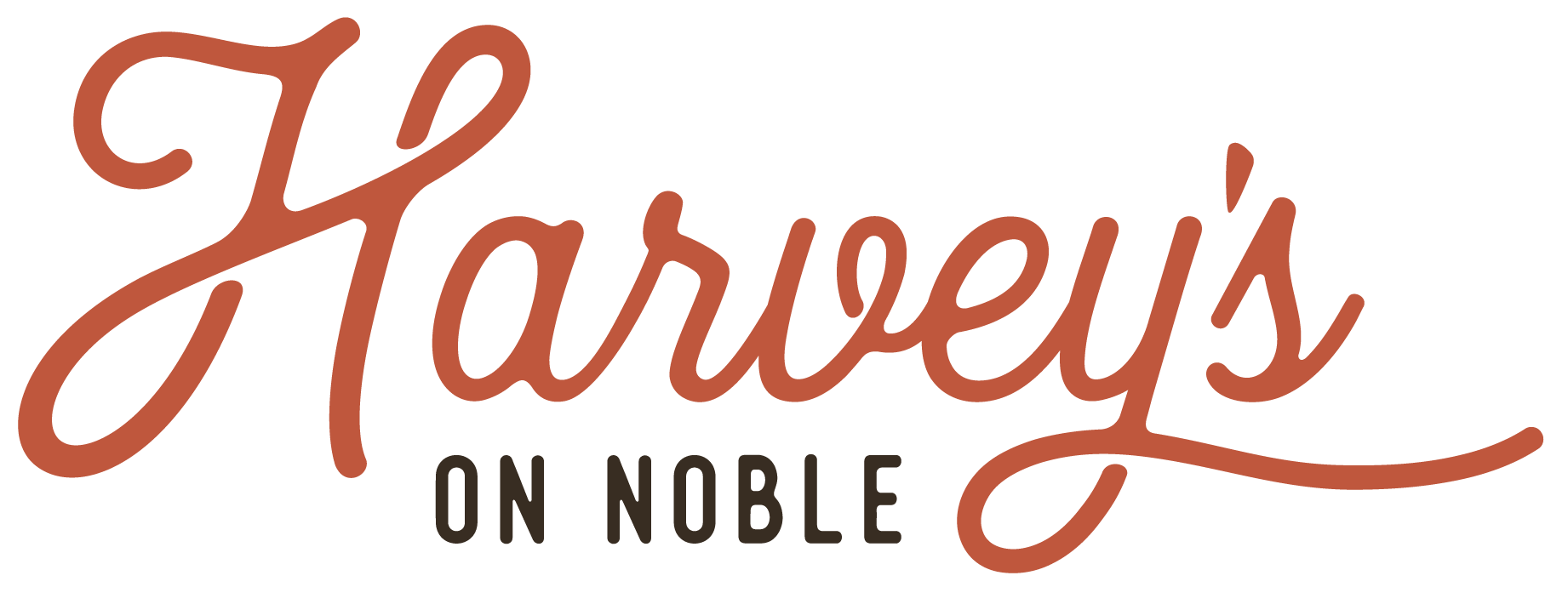 Harvey's on Noble logo top