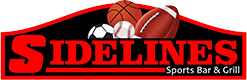 Sidelines Sports Bar and Grill logo scroll
