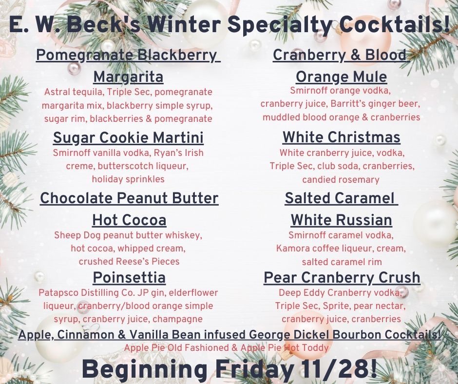 Beck's Winter Specialty Cocktails
