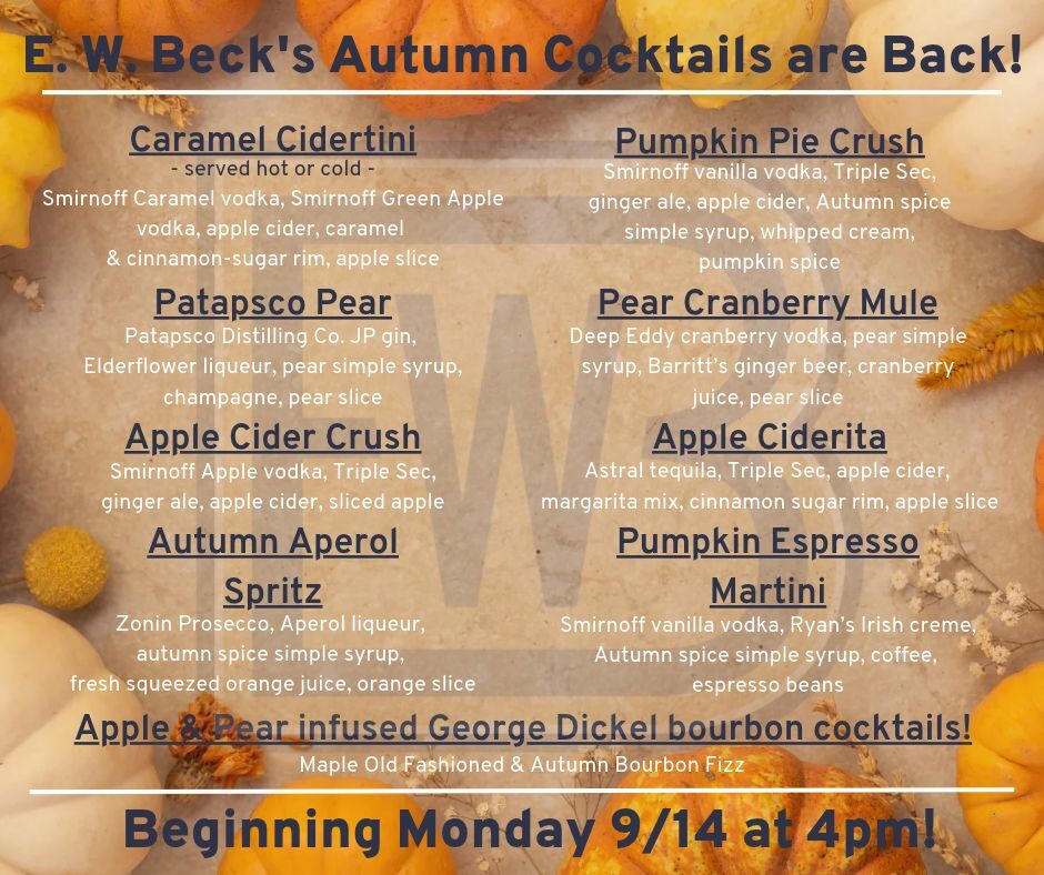Beck's Autumn Cocktails