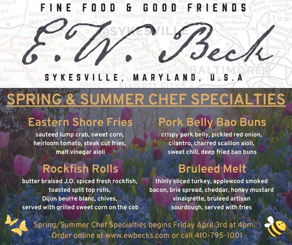 Beck's Summer and Spring Chef Specialties
