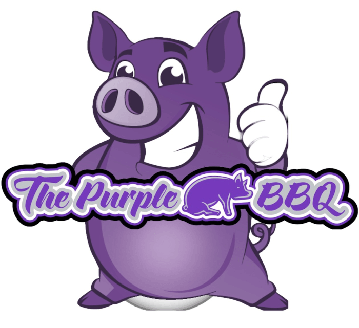 Purple Pig BBQ logo scroll