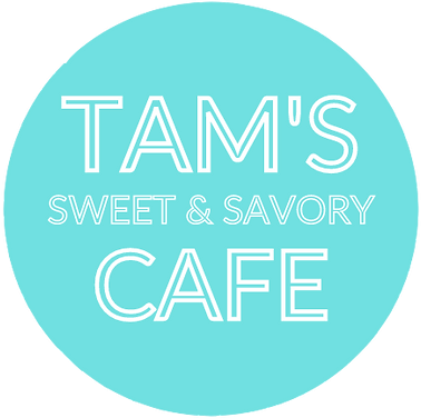 Tam's Sweet & Savory logo scroll