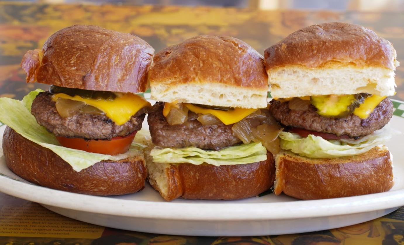 Barney’s Sliders - three burgers