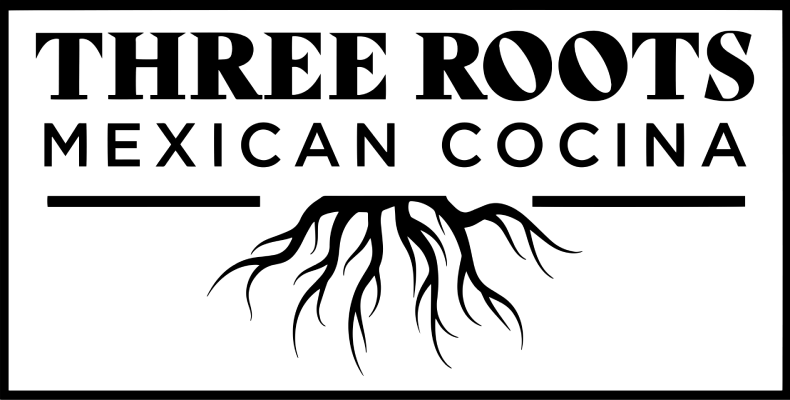 3 Roots Mexican Cocina logo scroll