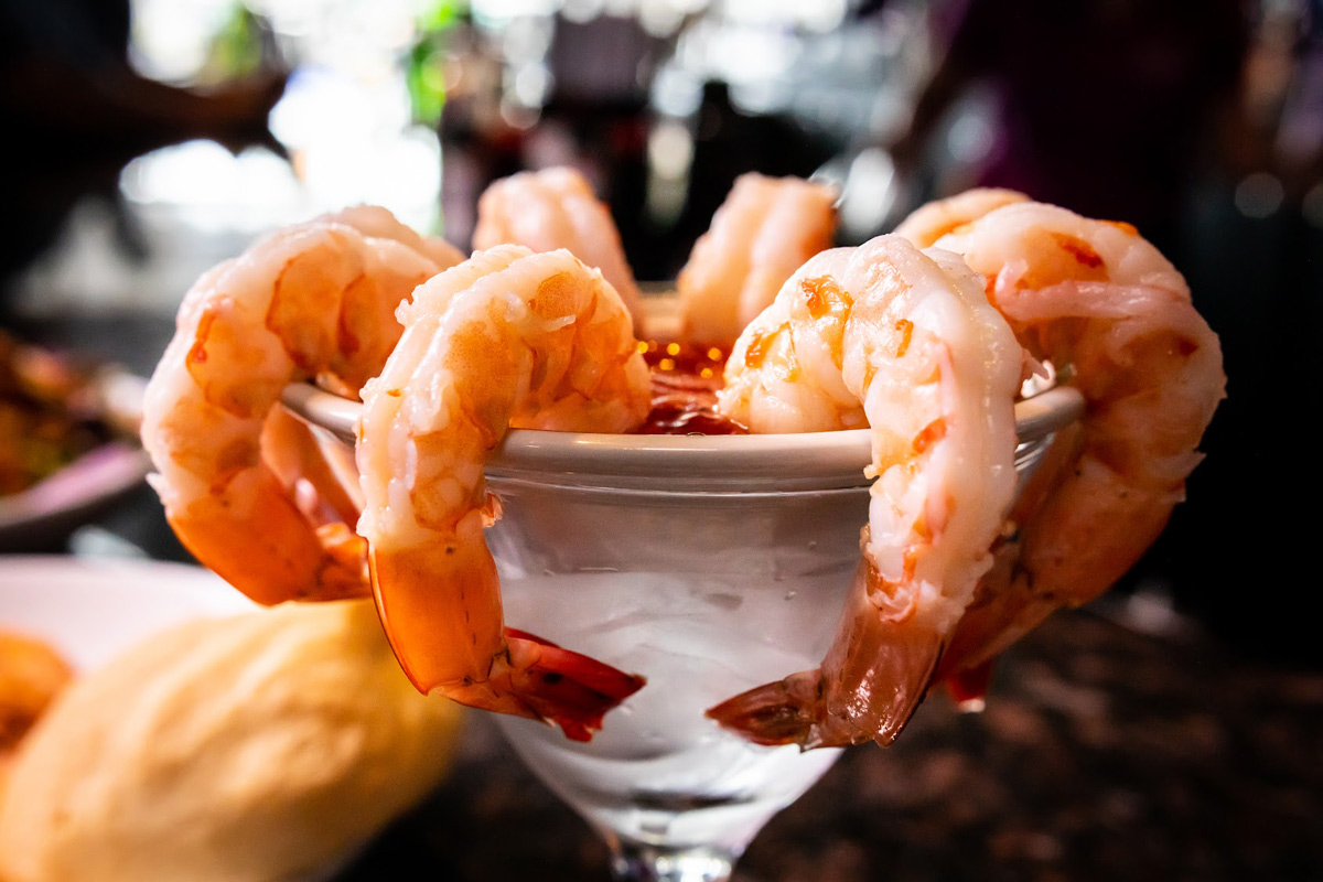 Shrimp Cocktail served