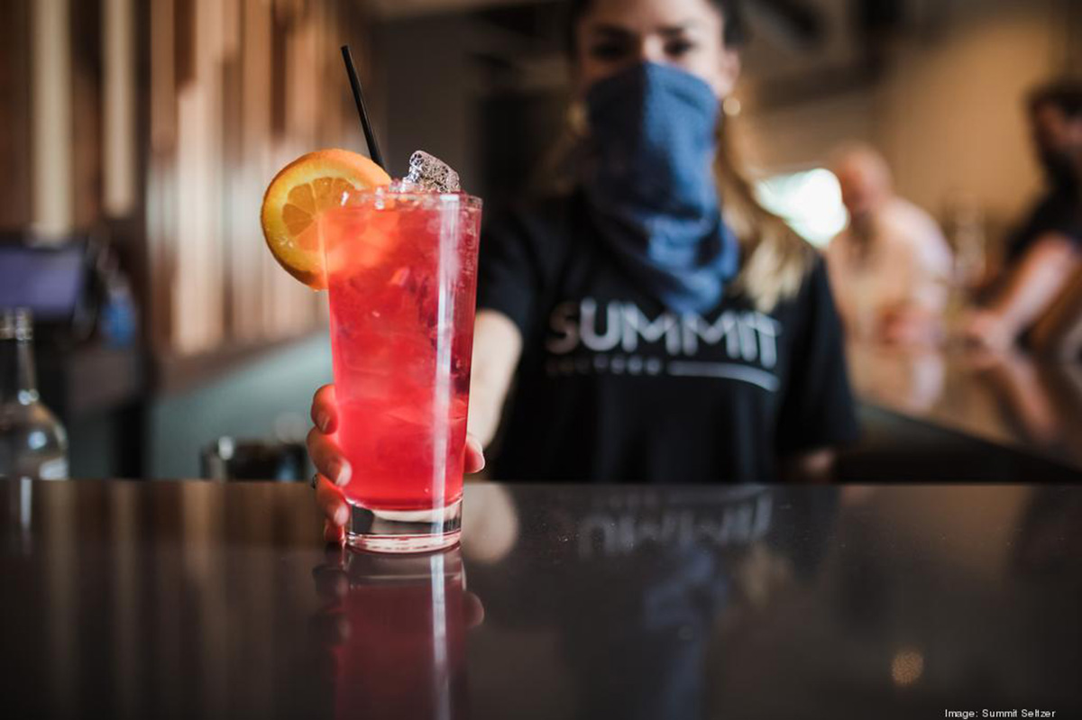 Bartender serving a cocktail