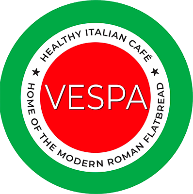 Vespa Healthy Italian Cafe Sedona logo scroll