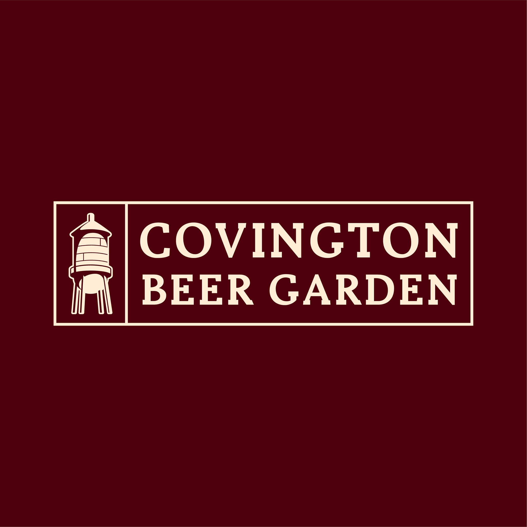 Covington Beer Garden logo scroll