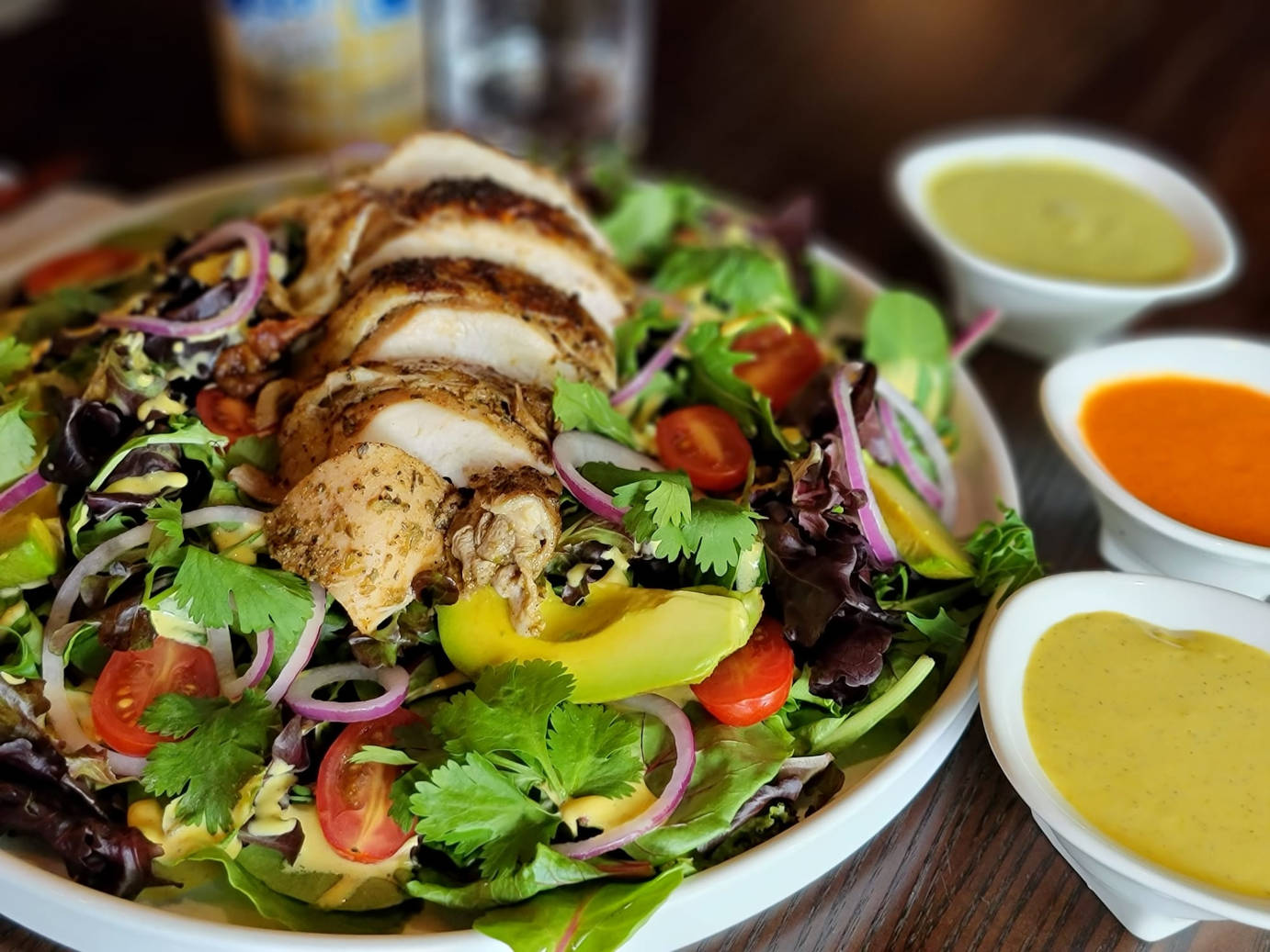 Chicken Salad and dressing dips